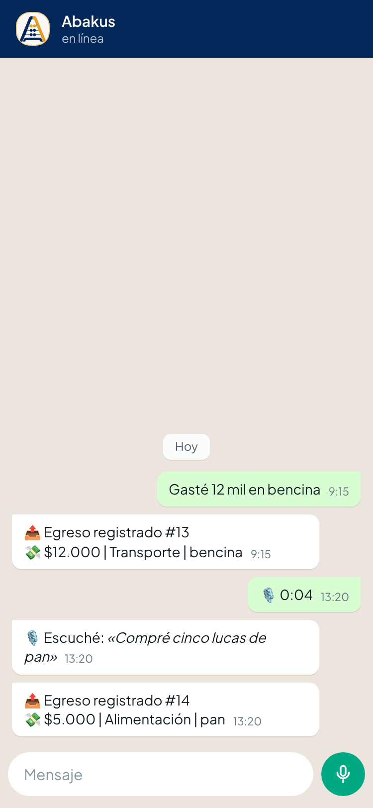 Anotas hasta con un audio